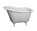 Barclay Galloway slipper style cast iron clawfoot tub, shown in white