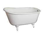 Barclay Gareth slipper style cast iron clawfoot tub, shown in white