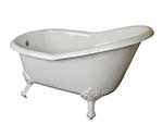 Barclay Gavin slipper style cast iron clawfoot tub, shown in white