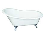 Barclay Griffin slipper style cast iron clawfoot tub, shown in white