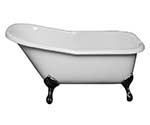 Barclay Jennings slipper style cast iron clawfoot tub, shown in white