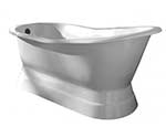 Barclay Lyndsey slipper style cast iron clawfoot tub, shown in white