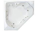 picture of a Swirl-Way Castille jetted tub, shown in white