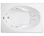 image of a Swirl-Way Elba rectangular jetted tub, shown in white