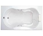 picture of a Swirl-Way Hampton jetted tub with spout, shown in white