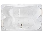 picture of a Swirl-Way Savannah jetted tub, shown in white
