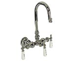 Old fashioned gooseneck tub spout with built-in diverter
