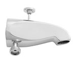 Jaclo deluxe brass diverter tub spout with bottom outlet