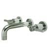 Modern style two handle wall mounted vessel faucet