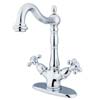 Victorian style deck mount vessel faucet