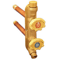 Example of a Woodford vertical Model 22 freezeless wall faucet