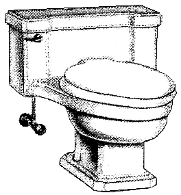 Image of American Standard old style one-piece toilet