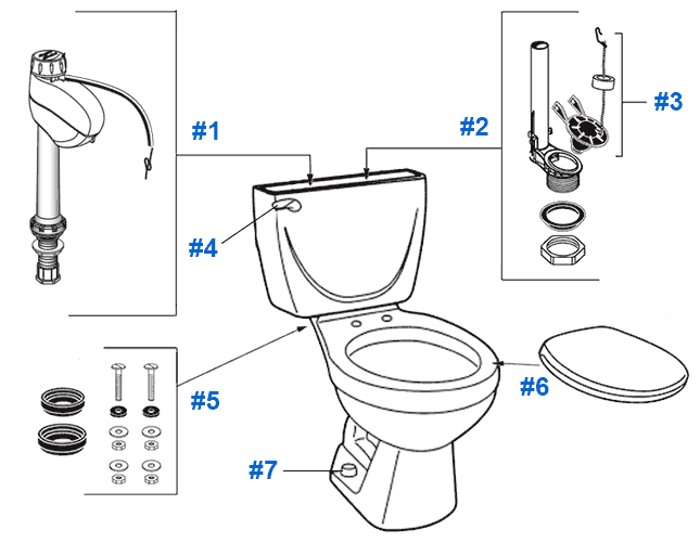 Parts diagram for American Standard - Cascada series
