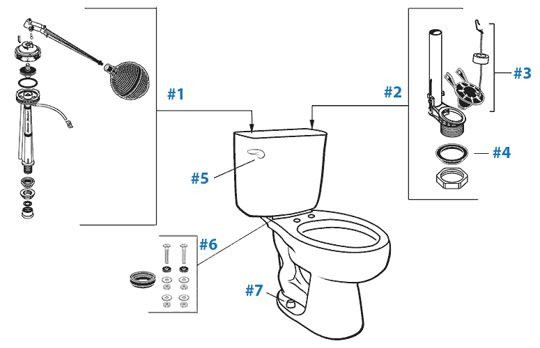 Parts diagram for American Standard - Colony series