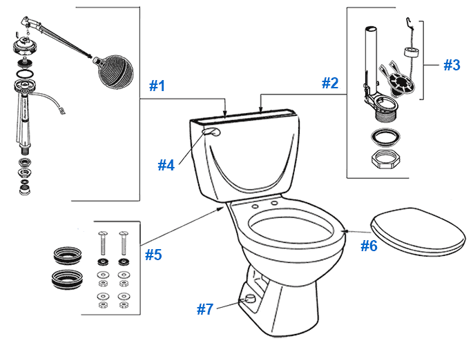 Parts diagram for American Standard - Flair series