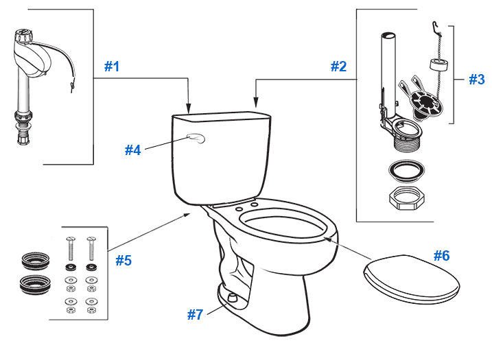 Parts diagram for American Standard - Infinity series