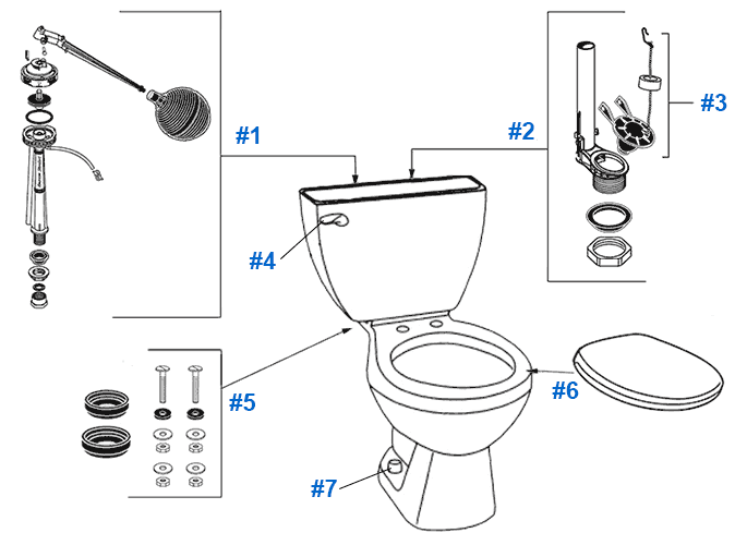 Parts diagram for American Standard - Venice II series