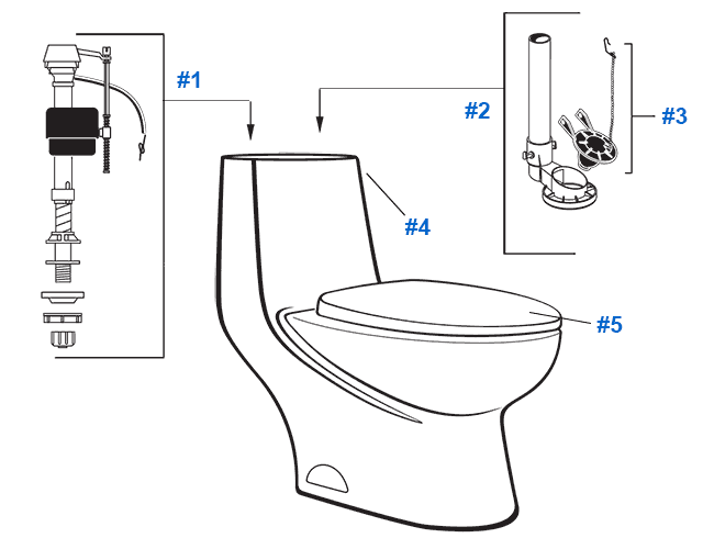 Parts diagram for American Standard New Savona series