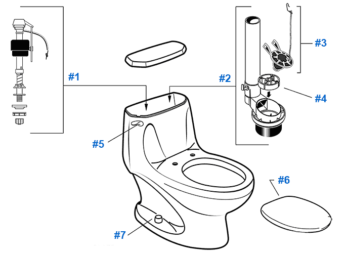 Parts diagram for American Standard Savona series