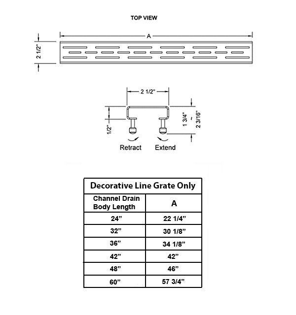 decorative grate dimension