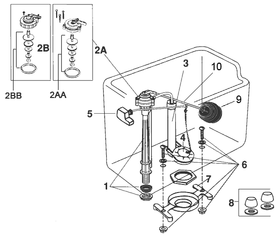 Eljer toilet repair parts