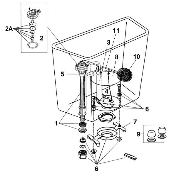 Eljer toilet repair parts