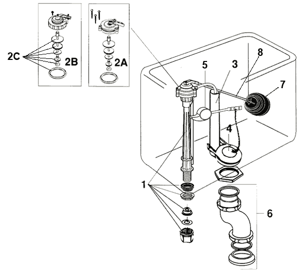 Eljer toilet repair parts