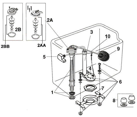 Eljer toilet repair parts