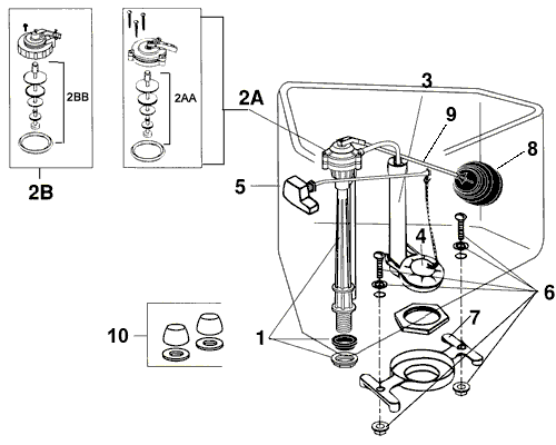 Eljer toilet repair parts