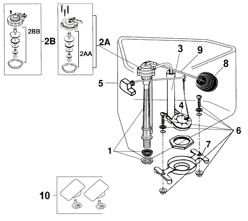 Eljer toilet repair parts