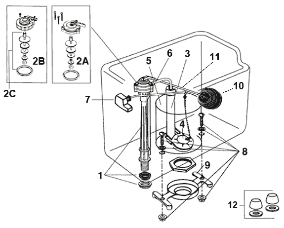 Eljer toilet repair parts