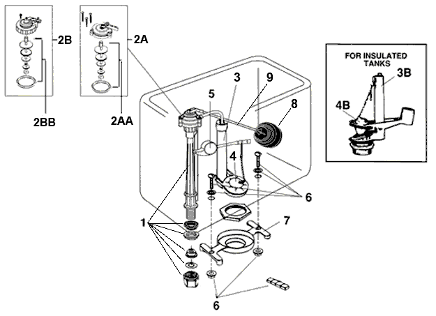Eljer toilet repair parts