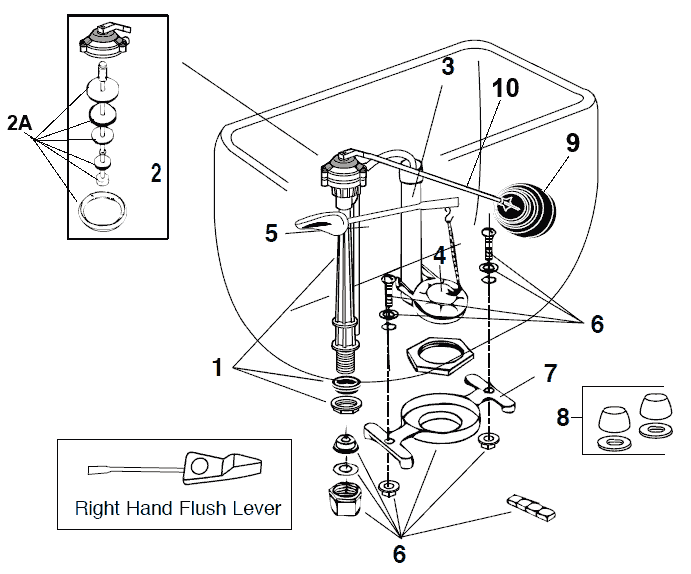 Eljer toilet repair parts