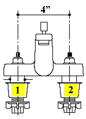 4 inch centerset hole installation