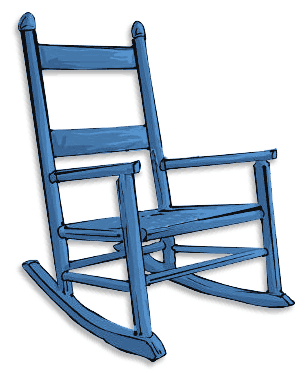 Retired products' rocking chair