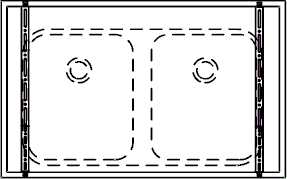 image of the front to back sink rail installation